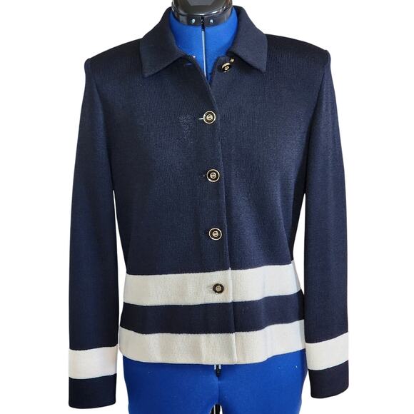 St. John Collection by Marie Gray Sweaters - St. John Collection by Marie Gray Black & White Cardigan, Size 4, NWT